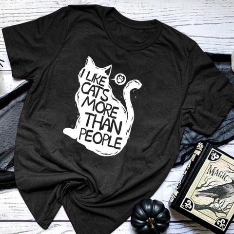 I LIKE CATS MORE TEE - B ANN'S BOUTIQUE, LLC