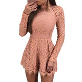 IT’S ALL ABOUT THE LACE, LACE-UP ROMPER - B ANN'S BOUTIQUE