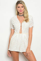 IVORY LACE ROMPER