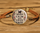 KEEP CALM LOVE CATS BRACELET - B ANN'S BOUTIQUE