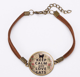 KEEP CALM LOVE CATS BRACELET - B ANN'S BOUTIQUE