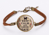 KEEP CALM LOVE CATS BRACELET - B ANN'S BOUTIQUE