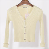 KNITTED V-NECK CARDIGAN - B ANN'S BOUTIQUE