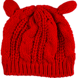 KNITTED WOOL CAT EARS BEANIE CAP - B ANN'S BOUTIQUE