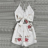 LACE & FLORAL SHORTS SET - B ANN'S BOUTIQUE