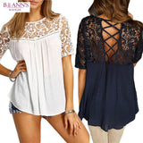 LACE & LACE-UP TOP - B ANN'S BOUTIQUE