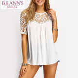 LACE & LACE-UP TOP - B ANN'S BOUTIQUE