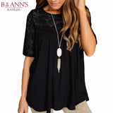 LACE & LACE-UP TOP - B ANN'S BOUTIQUE