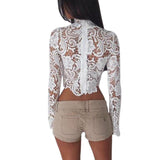 LACE CROP FLARE SLEEVE - B ANN'S BOUTIQUE
