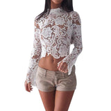 LACE CROP FLARE SLEEVE - B ANN'S BOUTIQUE