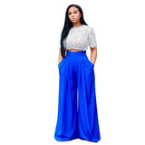 LACE CROP WIDE LEG PANTS SET - B ANN'S BOUTIQUE