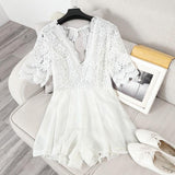LACE CROTCHET ROMPER - B ANN'S BOUTIQUE