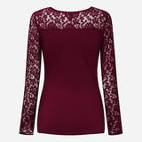 LACE SLEEVES FITTED WRAP TOP - B ANN'S BOUTIQUE