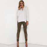 LACE-UP SUEDE SKINNY PANTS - B ANN'S BOUTIQUE, LLC