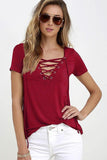 LACE-UP TEE - B ANN'S BOUTIQUE