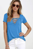 LACE-UP TEE - B ANN'S BOUTIQUE
