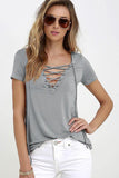 LACE-UP TEE - B ANN'S BOUTIQUE