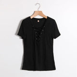 LACE-UP TEE - B ANN'S BOUTIQUE