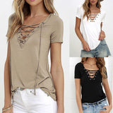 LACE-UP TEE - B ANN'S BOUTIQUE