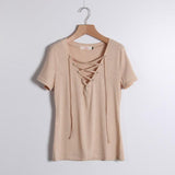 LACE-UP TEE - B ANN'S BOUTIQUE