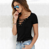 LACE-UP TEE - B ANN'S BOUTIQUE