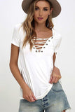 LACE-UP TEE - B ANN'S BOUTIQUE