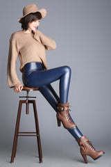 LEATHER (NOT) VELVET-LINED LEGGINGS