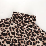 LEOPARD PRINT MOCK TURTLENECK LONG SLEEVE BODYSUIT - B ANN'S BOUTIQUE