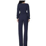 LONG SLEEVE WRAP JUMPSUIT - B ANN'S BOUTIQUE