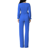 LONG SLEEVE WRAP JUMPSUIT - B ANN'S BOUTIQUE