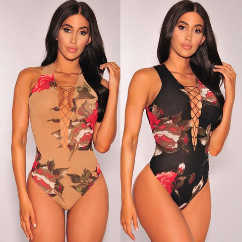 LYRIC’S LACE-UP BODYSUIT - B ANN'S BOUTIQUE