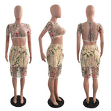 MEGAN’S MESH FLORAL TWO-PIECE SKIRT SET - B ANN'S BOUTIQUE