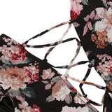 MIDNIGHT FLOWERS WRAP MAXI DRESS - B ANN'S BOUTIQUE