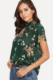 MOCK FLORAL BOUQUET TOP - B ANN'S BOUTIQUE