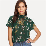 MOCK FLORAL BOUQUET TOP - B ANN'S BOUTIQUE