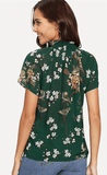 MOCK FLORAL BOUQUET TOP - B ANN'S BOUTIQUE
