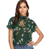 MOCK FLORAL BOUQUET TOP - B ANN'S BOUTIQUE