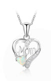 MOM OPAL HEART NECKLACE - B ANN'S BOUTIQUE