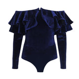 NAVY NIGHTS BODYSUIT - B ANN'S BOUTIQUE