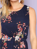 NAVY NIGHTS FLORAL JUMPSUIT - B ANN'S BOUTIQUE