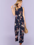 NAVY NIGHTS FLORAL JUMPSUIT - B ANN'S BOUTIQUE