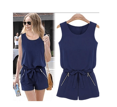 NAVY NIGHTS ROMPER - B ANN'S BOUTIQUE