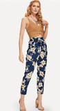 NEEVA NAVY FLORAL ANKLE PANTS - B ANN'S BOUTIQUE