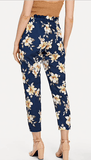 NEEVA NAVY FLORAL ANKLE PANTS - B ANN'S BOUTIQUE