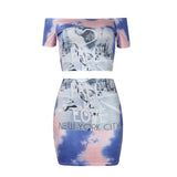 NYC LOVE TIE-DYE SKIRT SET - B ANN'S BOUTIQUE