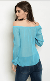 OCEAN WAVES BLOUSE - B ANN'S BOUTIQUE