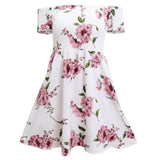 OFF-THE-SHOULDER FLORAL A-LINE DRESS - B ANN'S BOUTIQUE