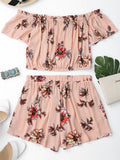 OFF-THE-SHOULDER TASSEL SHORTS SET - B ANN'S BOUTIQUE