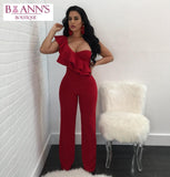 ONE SHOULDER RUFFLE JUMPSUIT - B ANN'S BOUTIQUE