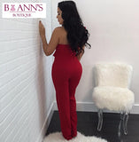 ONE SHOULDER RUFFLE JUMPSUIT - B ANN'S BOUTIQUE